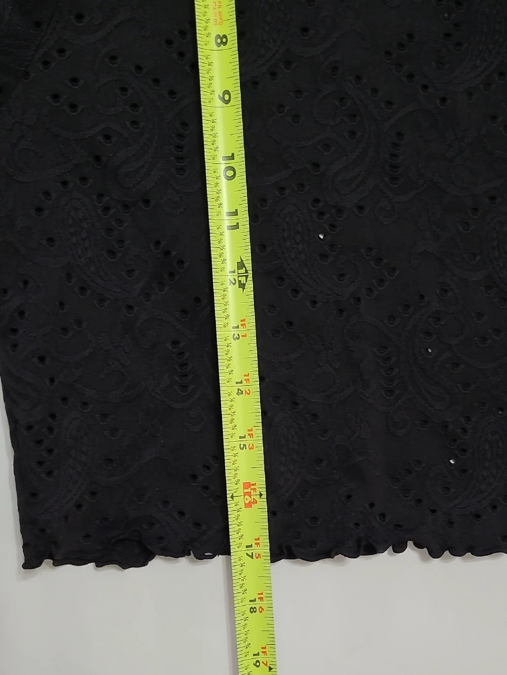 NWT Celebrity Pink Swim Black Eyelet Lettuce Edge Rashguard Coverup size XXL/19
